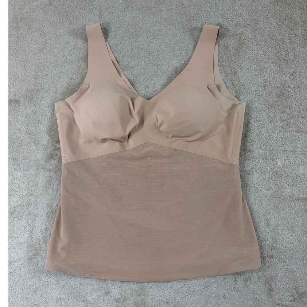 Honeylove LiftWear Tank Top Shaping Cami Women Size 1X Sand Beige Stretch EUC